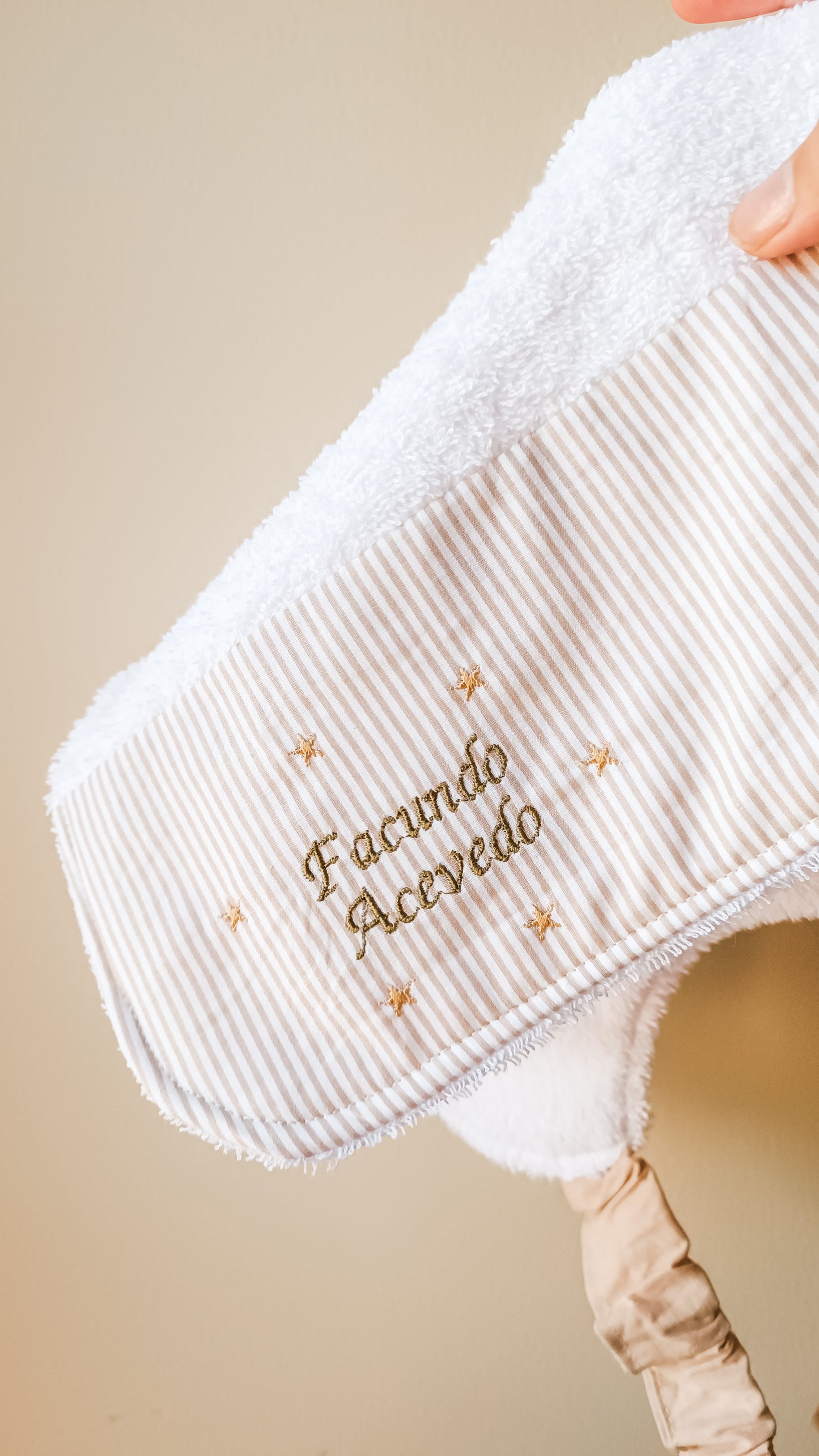 Toalla personalizada estrellas (tela con diseño)