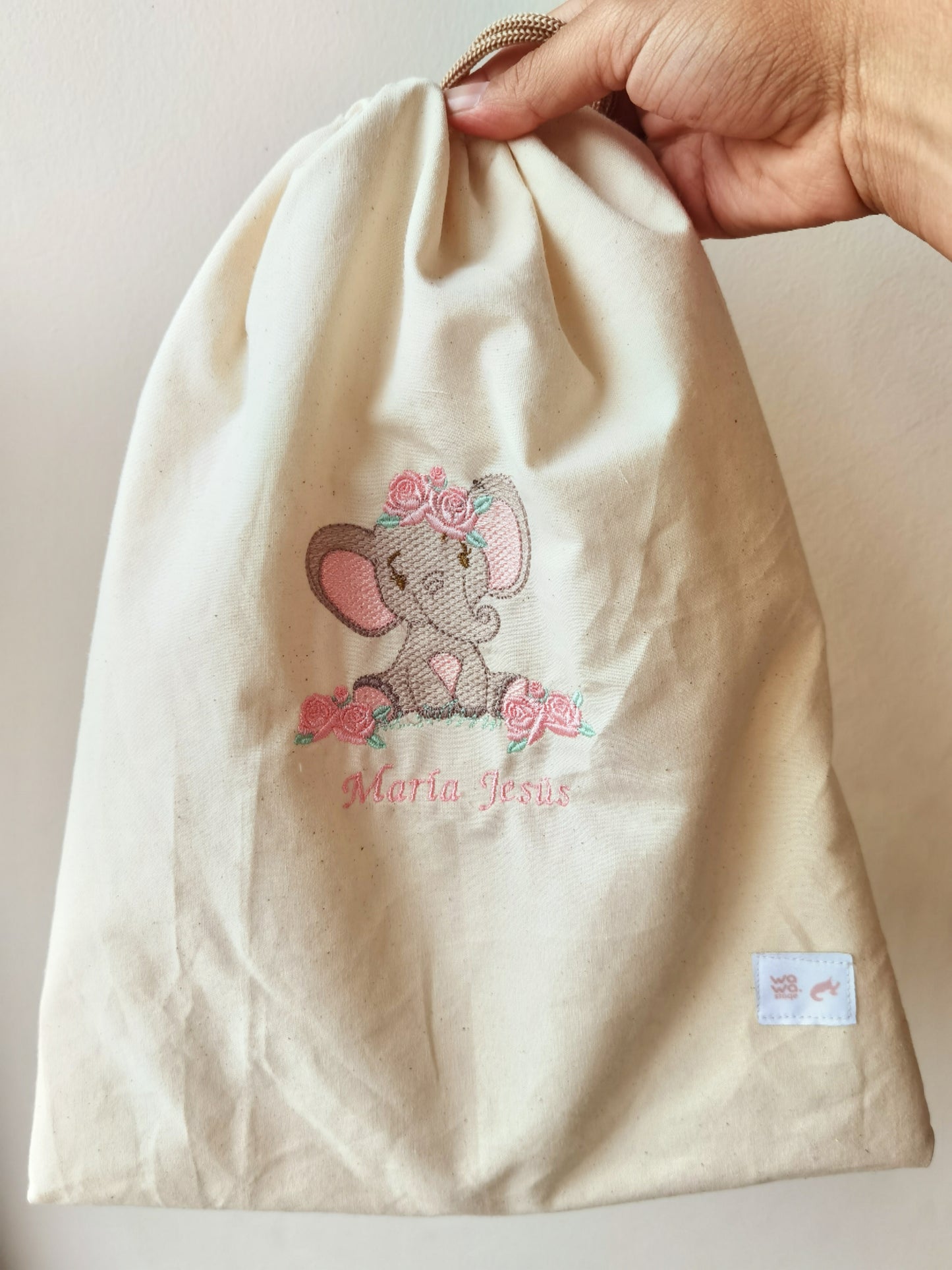 Bolsa Elefante y Flores🌸 wawastage_ropa_para_bebe_guagua