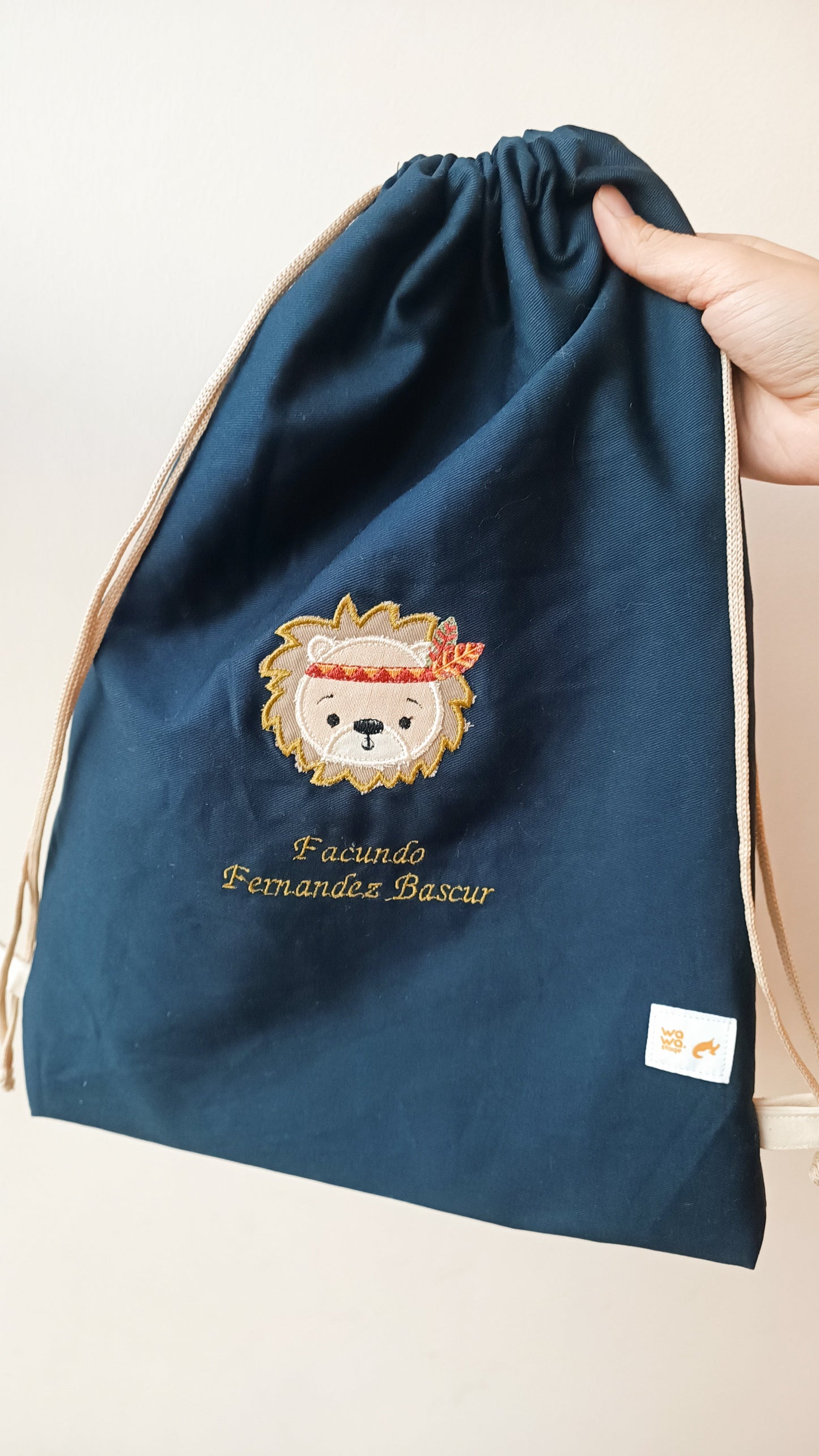 Bolsa león pluma
