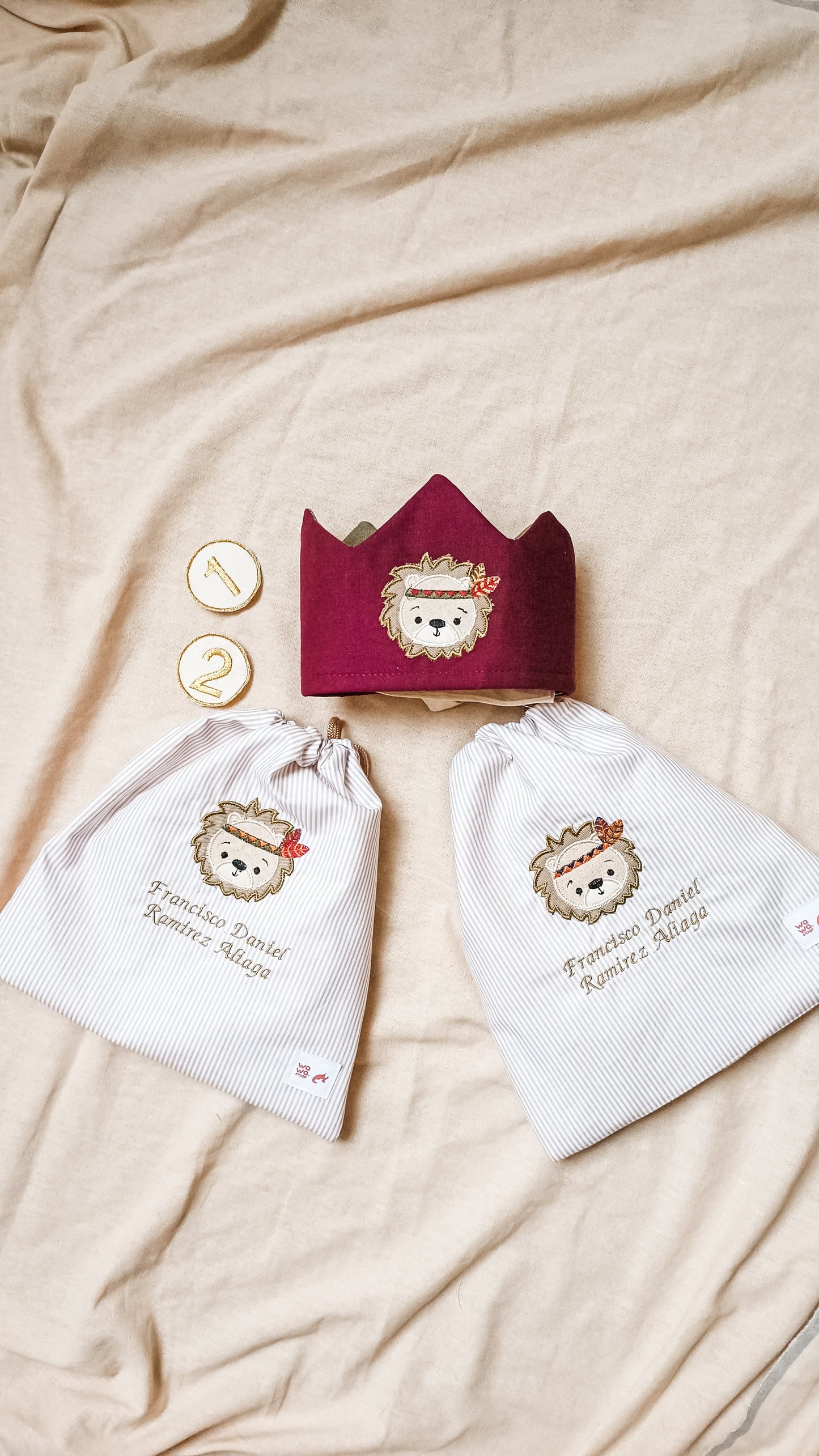 Bolsa león pluma wawastage_ropa_para_bebe_guagua