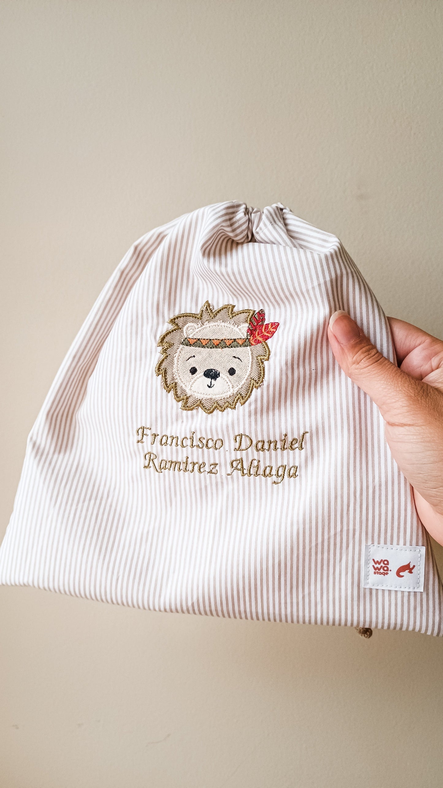 Bolsa león pluma wawastage_ropa_para_bebe_guagua