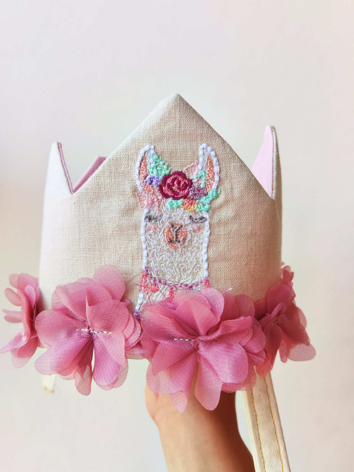 Corona Animal Alpaca y flores wawastage_ropa_para_bebe_guagua