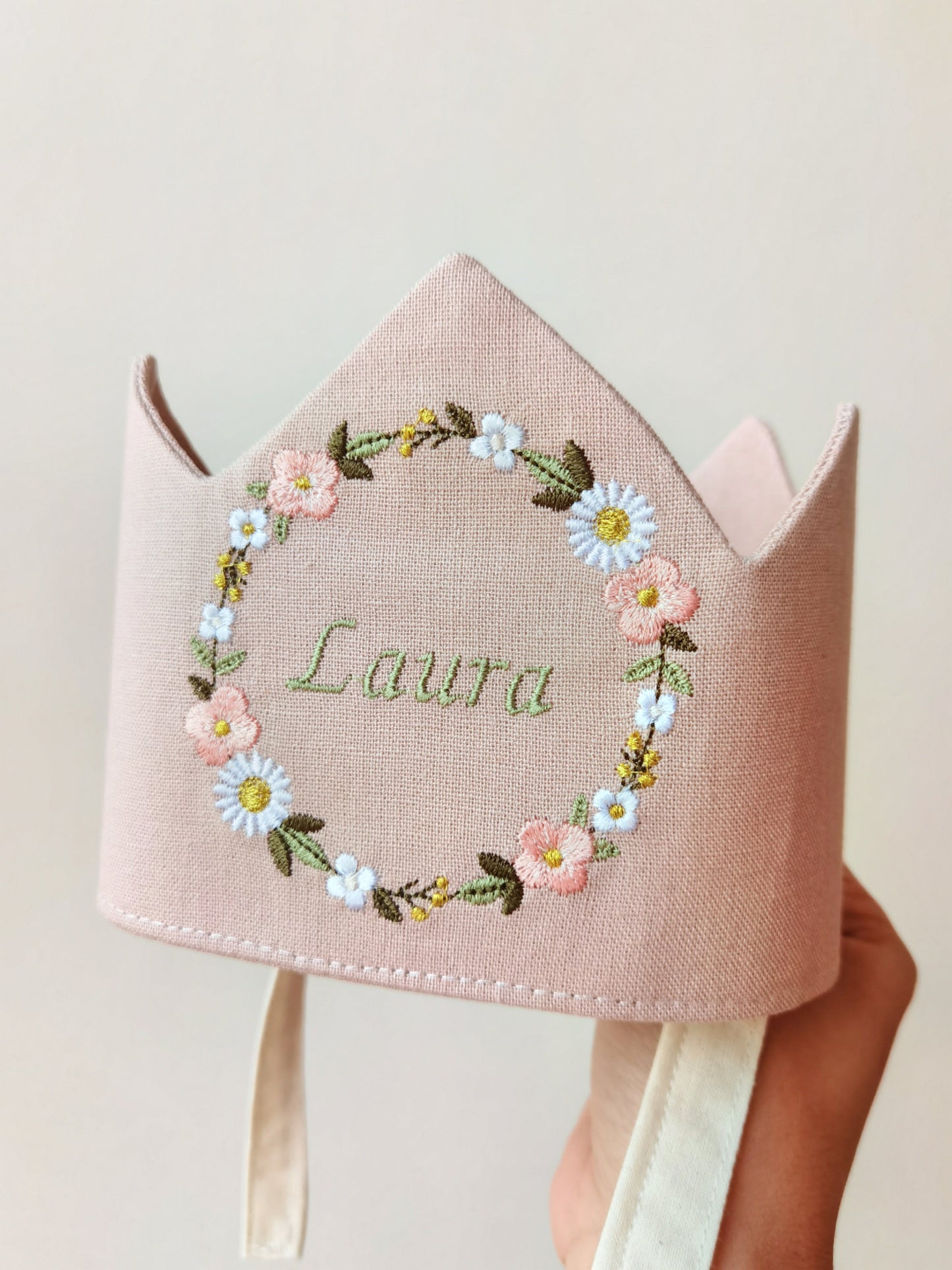 Corona aro de flores en ambos lados wawastage_ropa_para_bebe_guagua