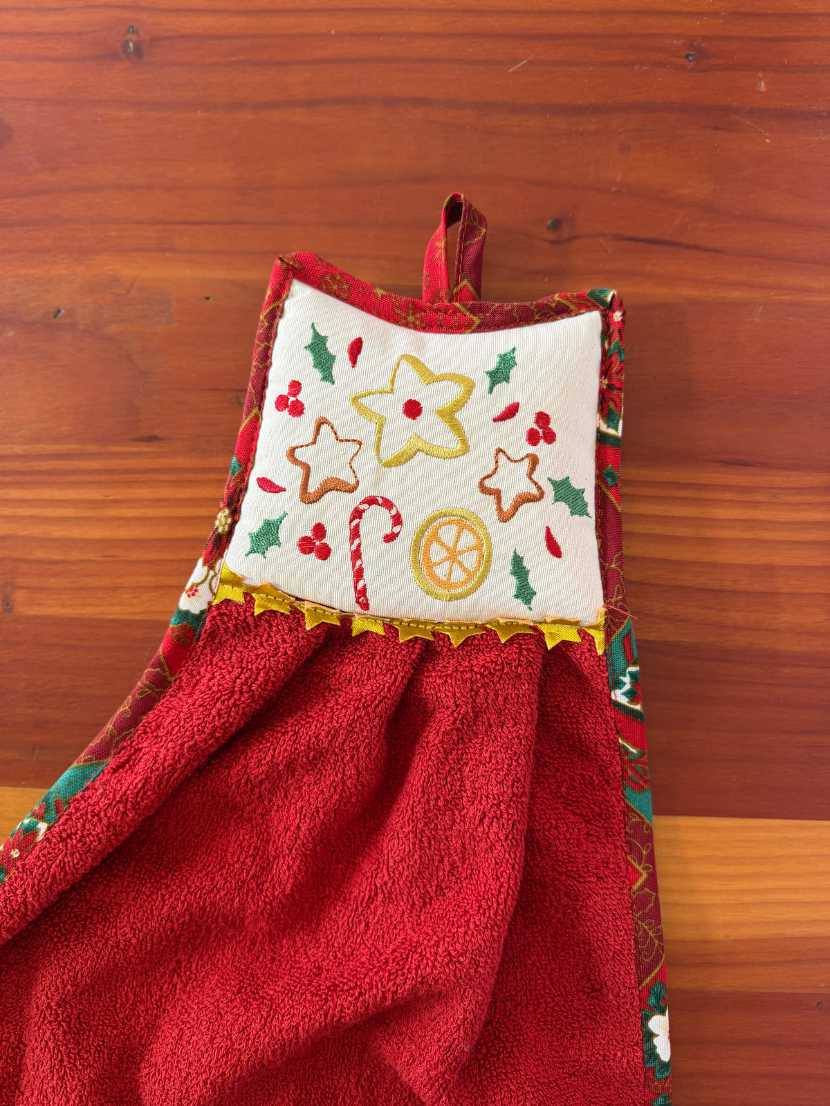 Toalla de Cocina Navideña Bordada bordado navideño Wawa Stage 3