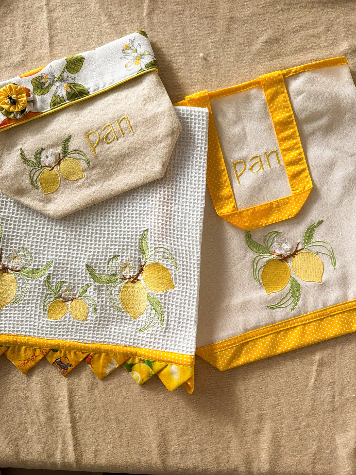Panera de tela Limones