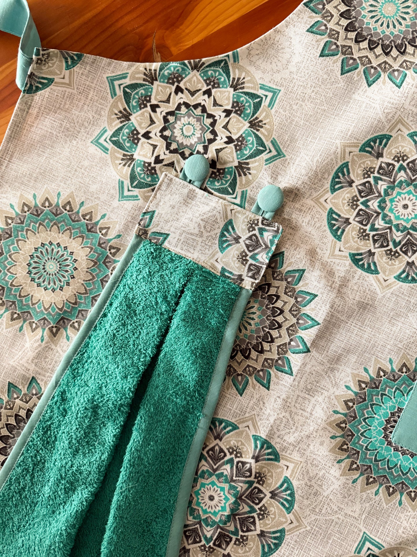 Delantal de Cocina Maison Mandala turquesa