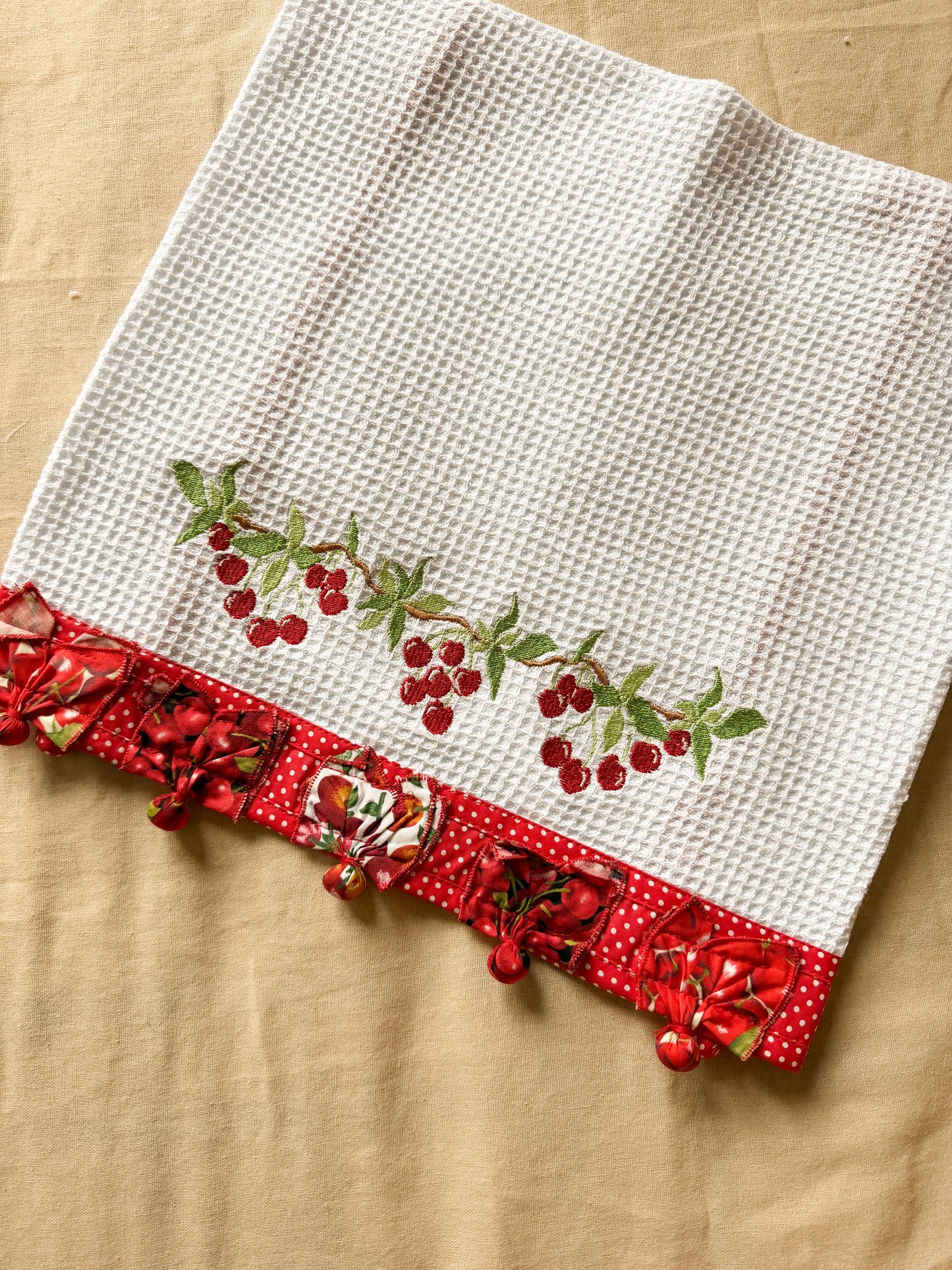Paño de cocina Cerezas