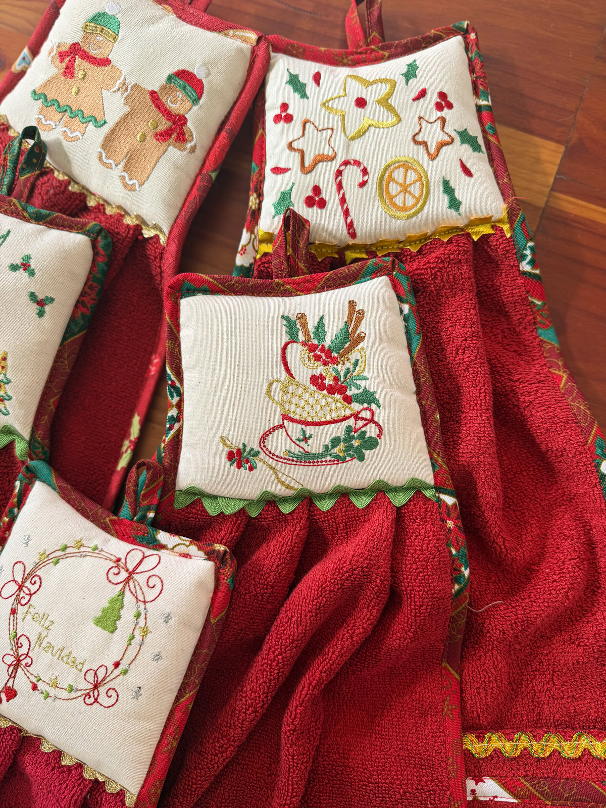 Toalla de Cocina Navideña Bordada bordado navideño Wawa Stage 8