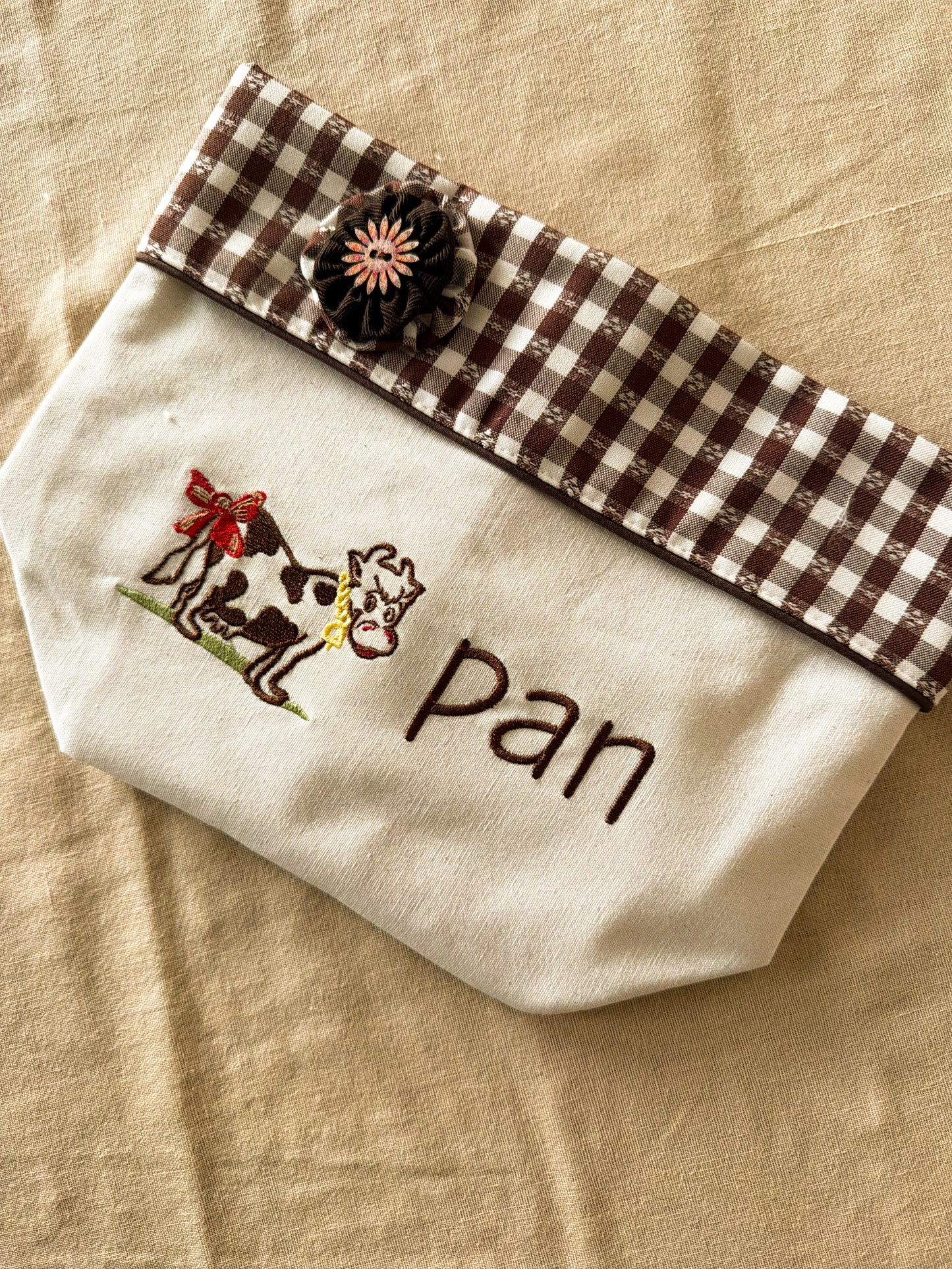 Panera de tela vaca