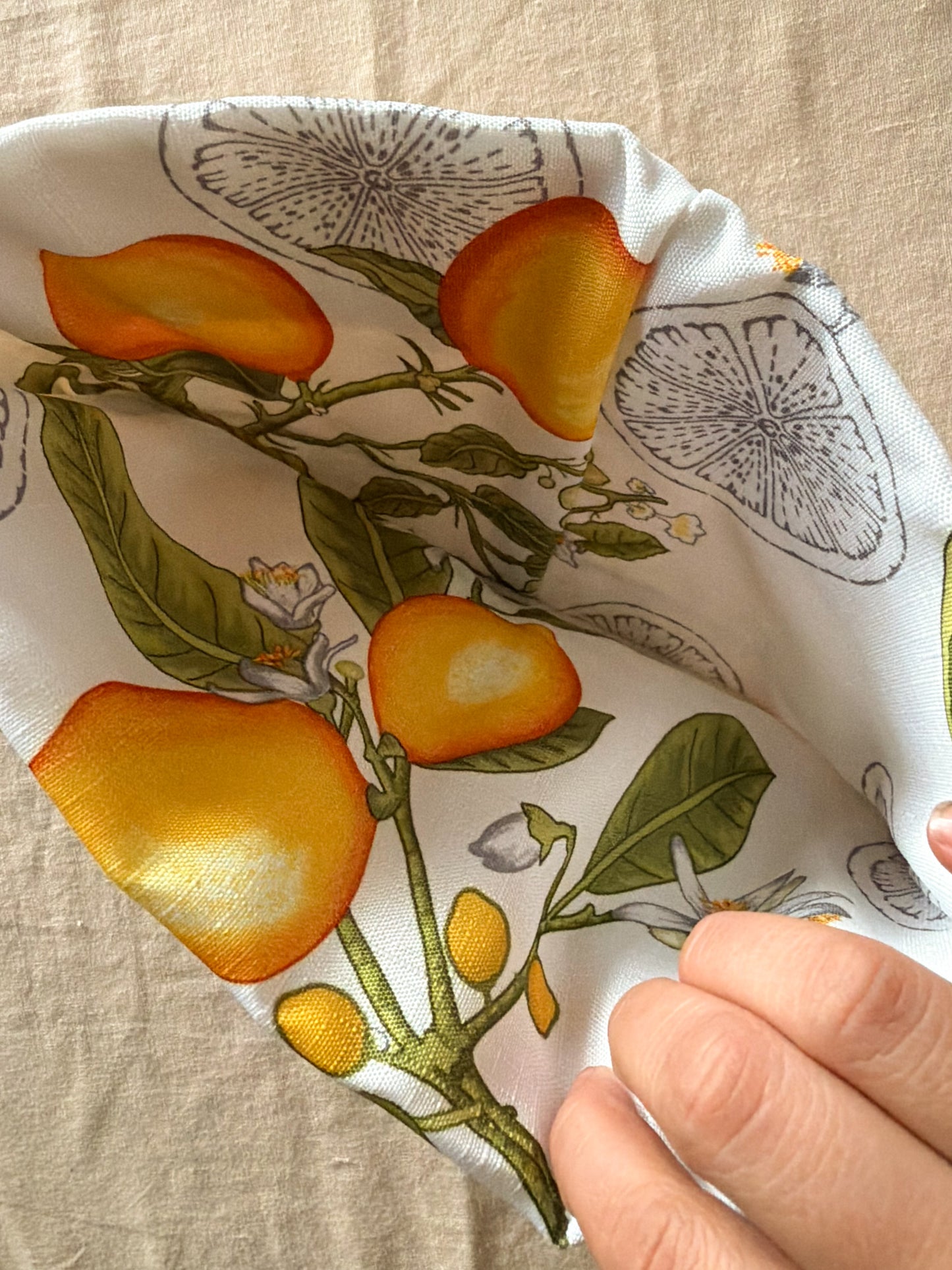 Panera de tela Limones