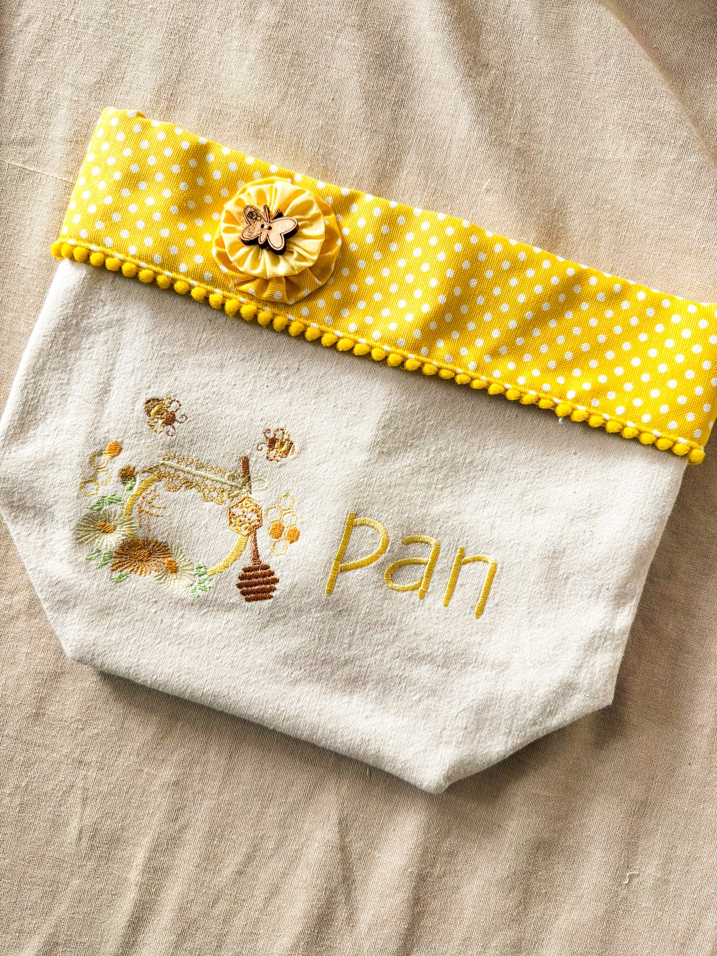 Panera de tela Miel y Abejas
