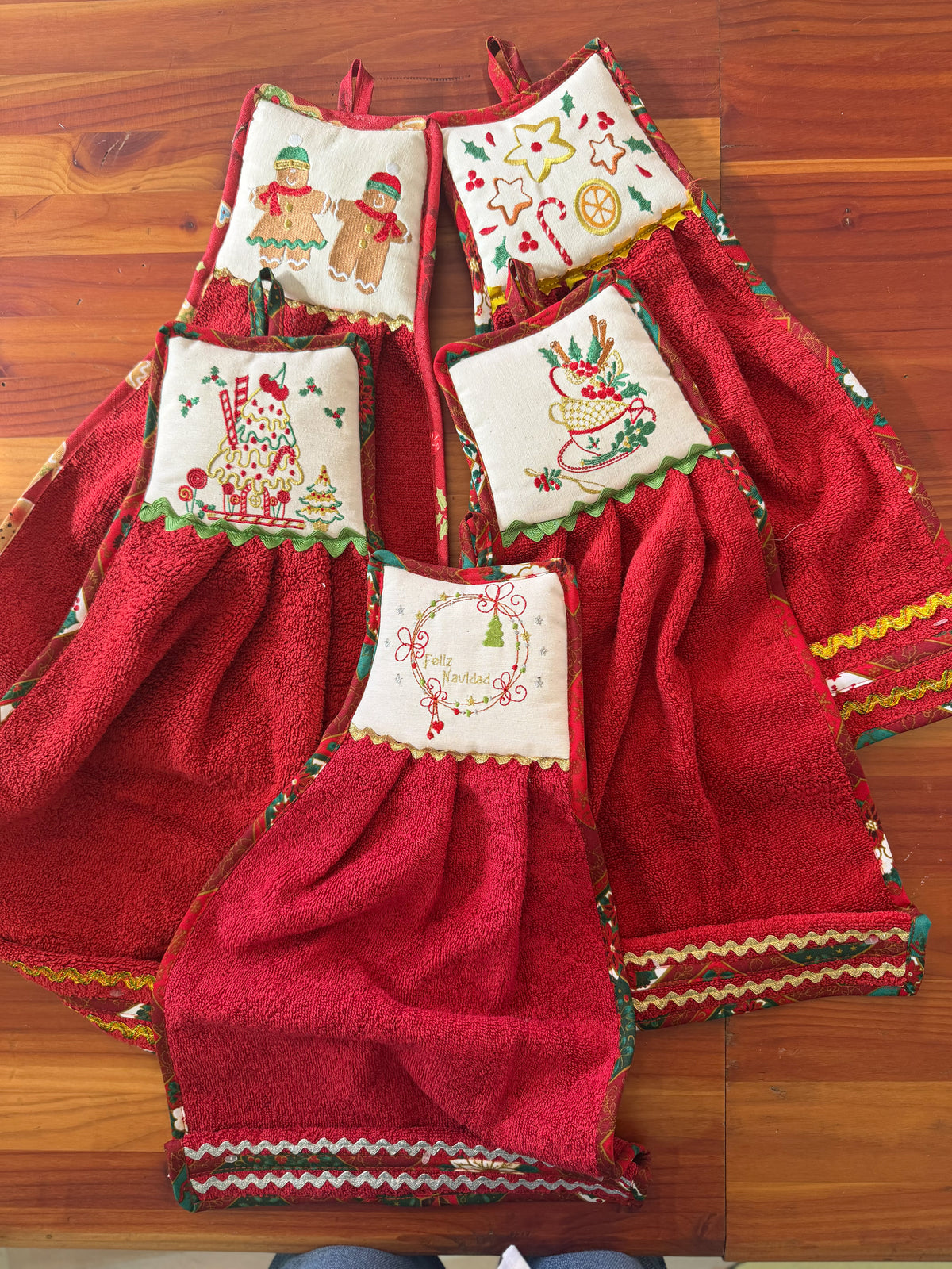 Toalla de Cocina Navideña Bordada bordado navideño Wawa Stage 9