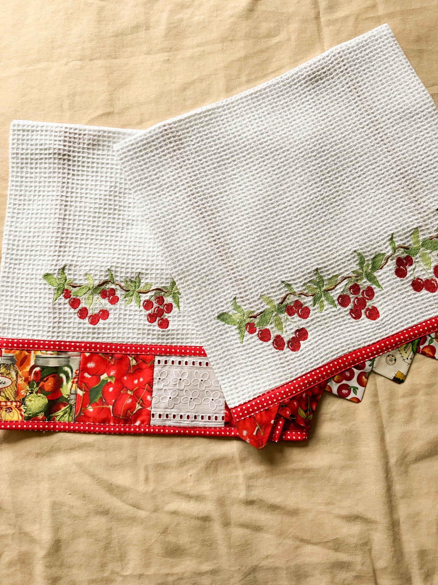 Paño de cocina Cerezas