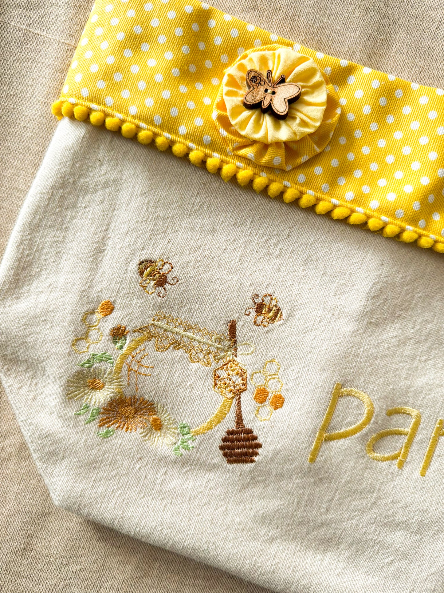 Panera de tela Miel y Abejas