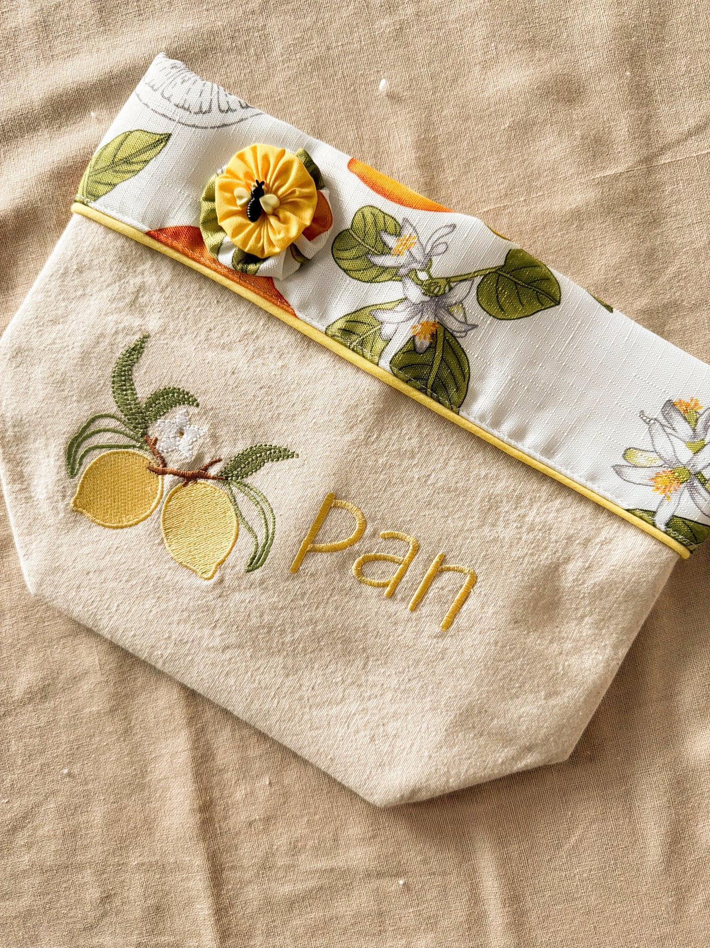 Panera de tela Limones