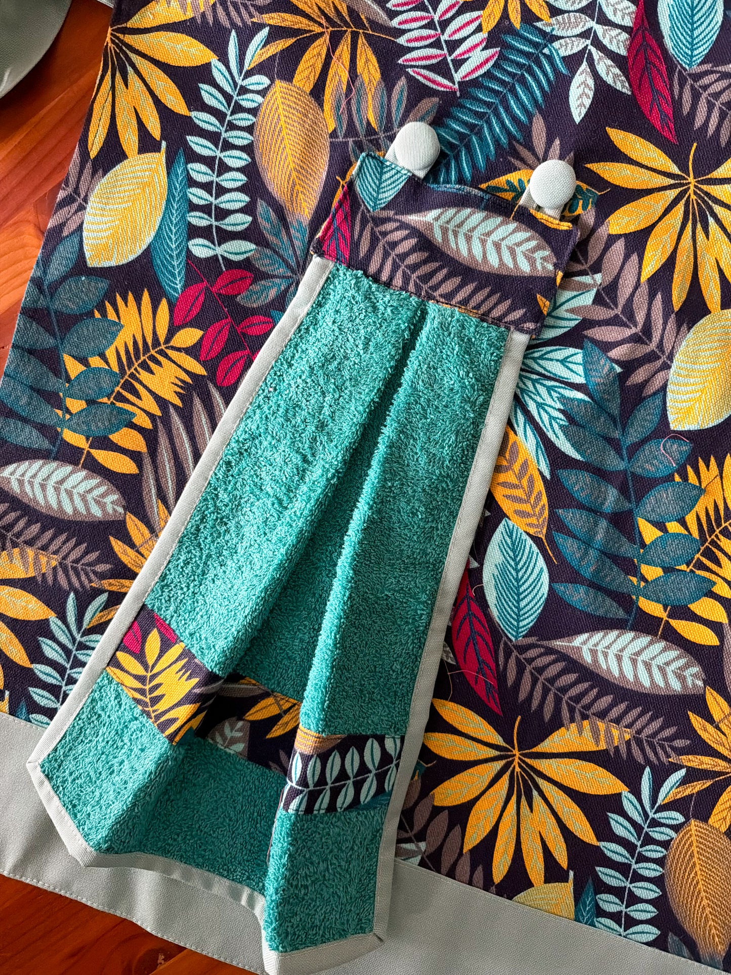 Delantal de Cocina Maison Botánica Turquesa