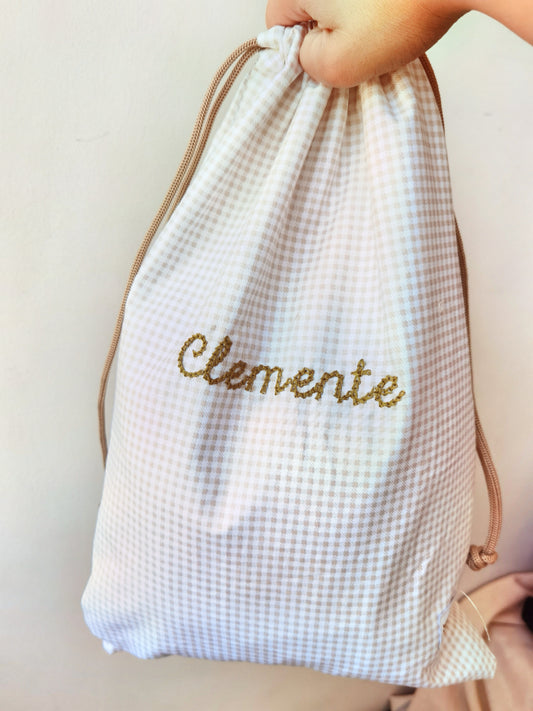 Bolsa nombre manuscrita